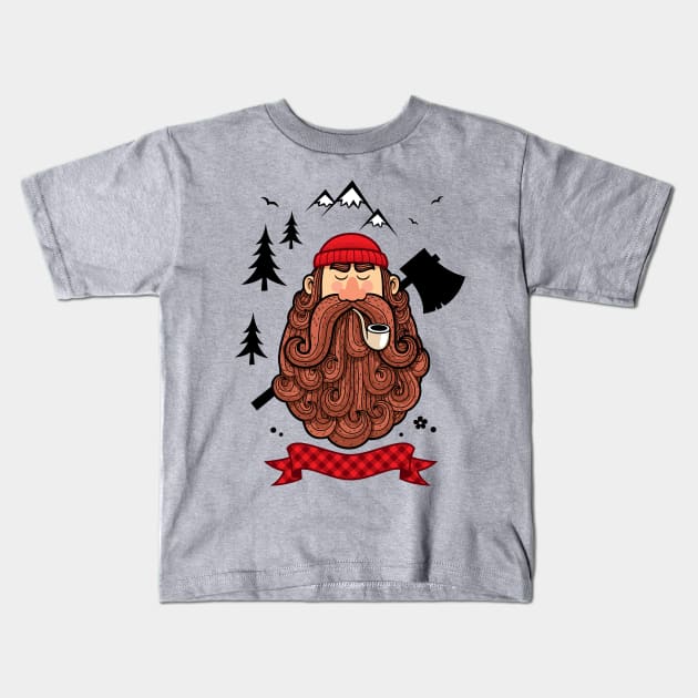 Lumberjack Kids T-Shirt by Malchev